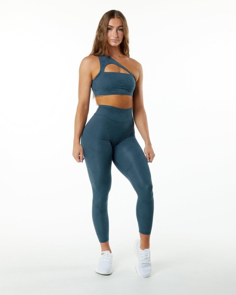 Whale Blue Alphalete Alphalux Wonder Legging 27" Women's Leggings | 4617530-PS