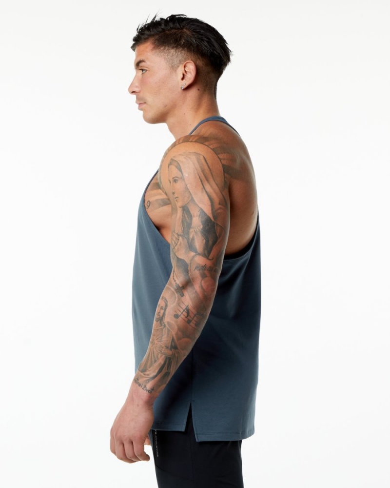 Whale Blue Alphalete Emblem Stringer Men's Stringers | 3586192-BX