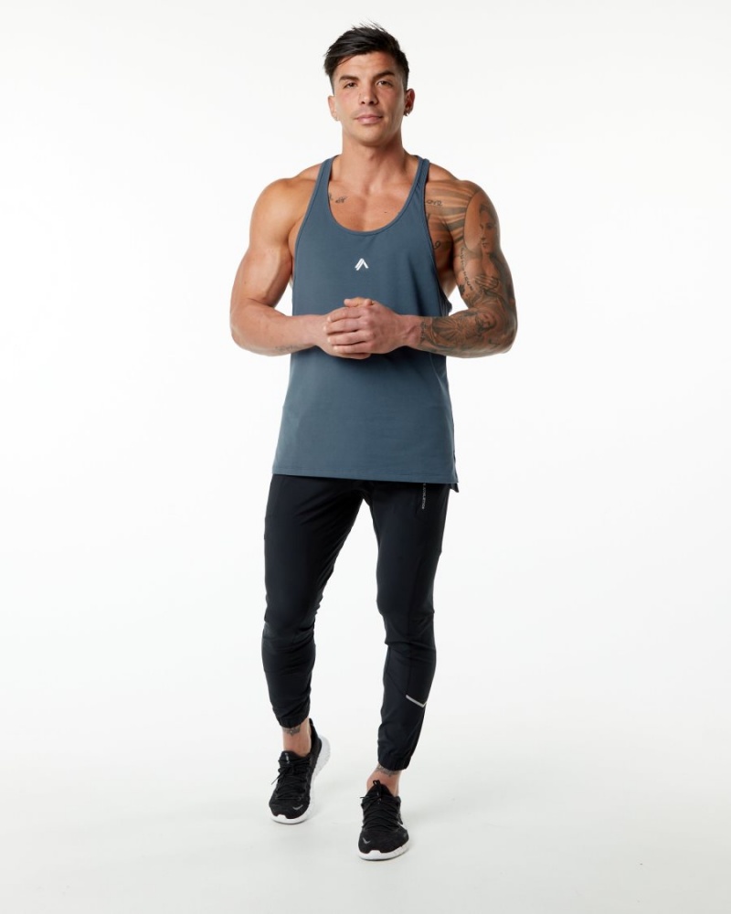 Whale Blue Alphalete Emblem Stringer Men's Stringers | 3586192-BX