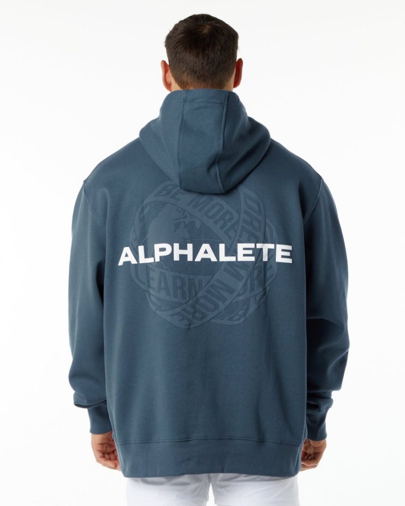 Whale Blue Alphalete Unity Hoodie Men\'s Hoodie | 0845913-YP