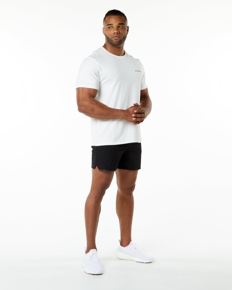 White Alphalete Classic Tee Men's Shirts | 3862740-OJ