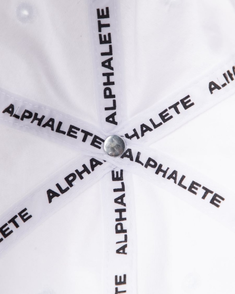 White Alphalete Collegiate Vintage Cap Women's Accessories | 9167340-XF