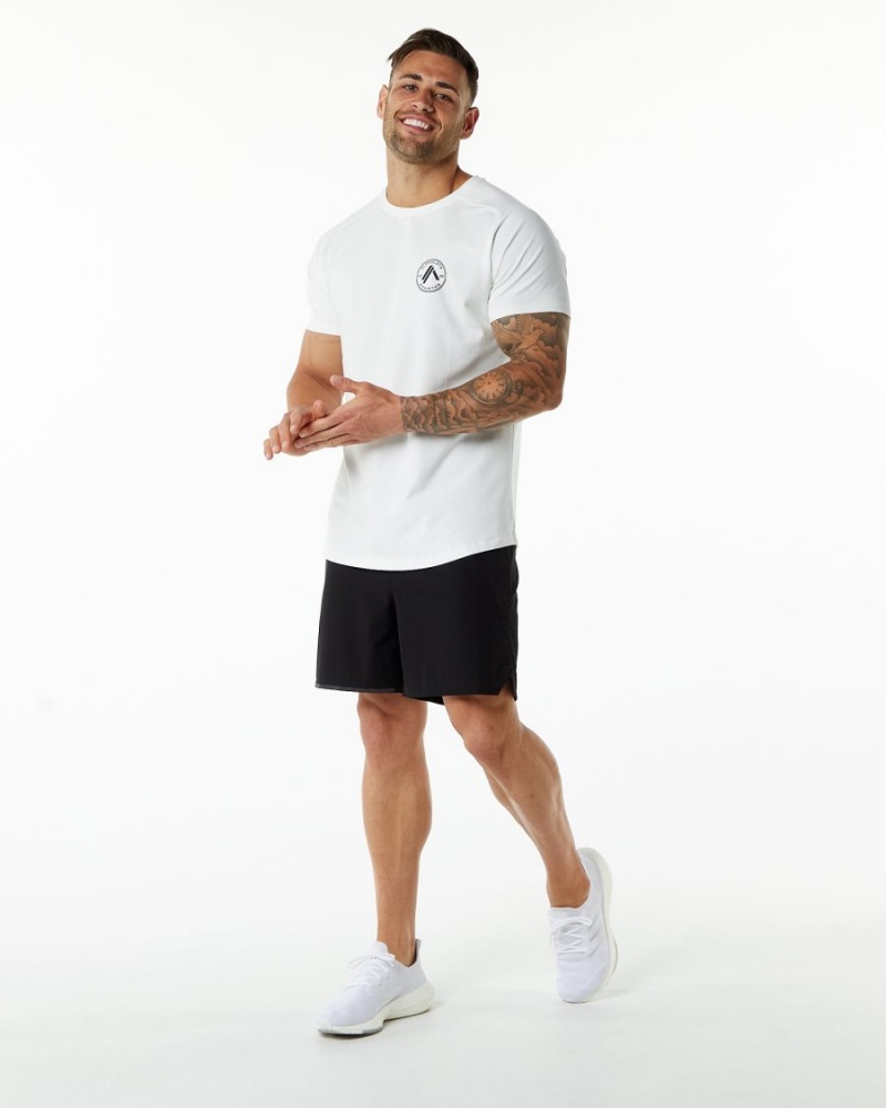 White Alphalete Dynasty Tee Men's Shirts | 9036752-NR