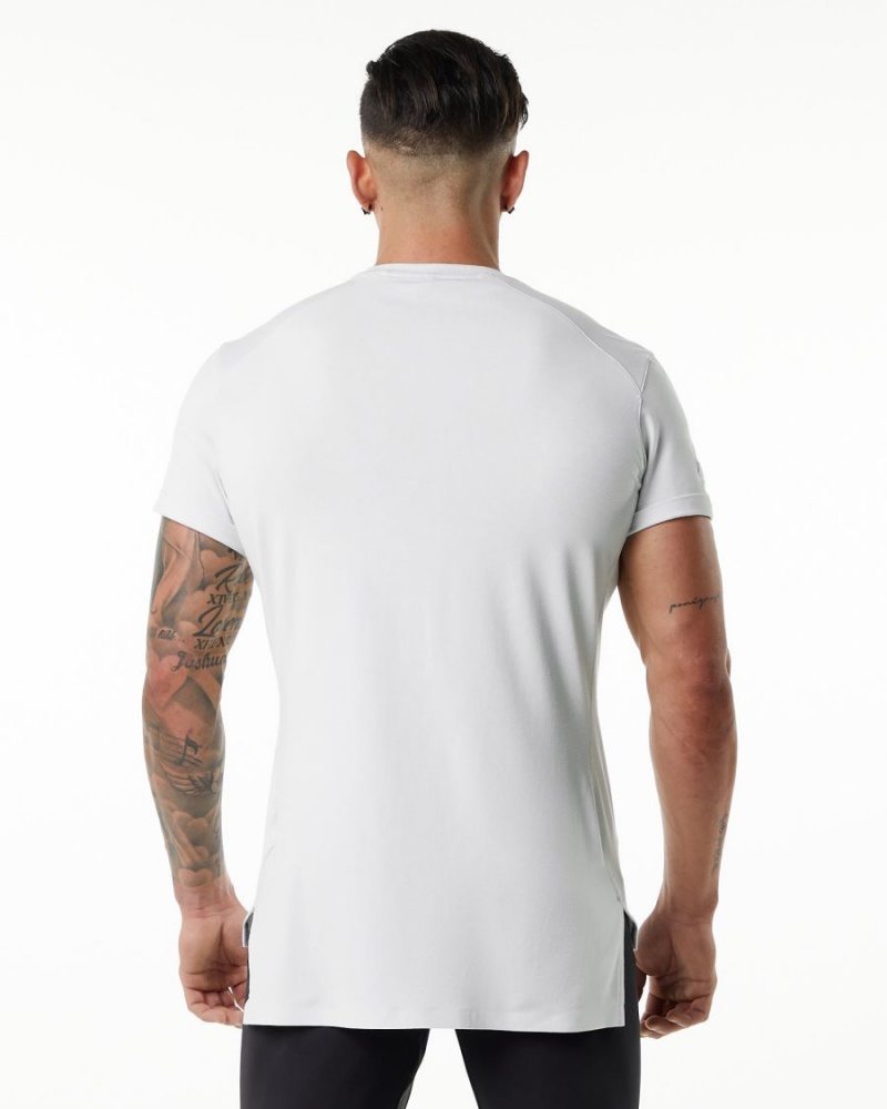 White Alphalete Evo Pocket Tee Men's Shirts | 7231680-KO