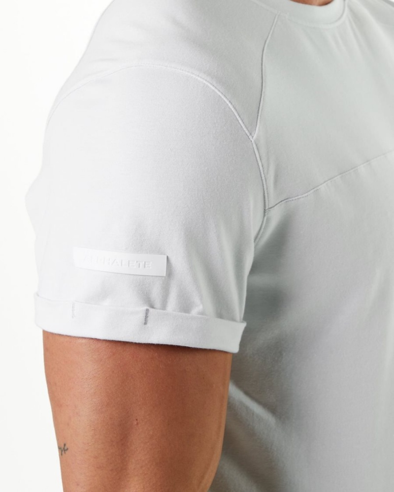 White Alphalete Evo Pocket Tee Men's Shirts | 7231680-KO