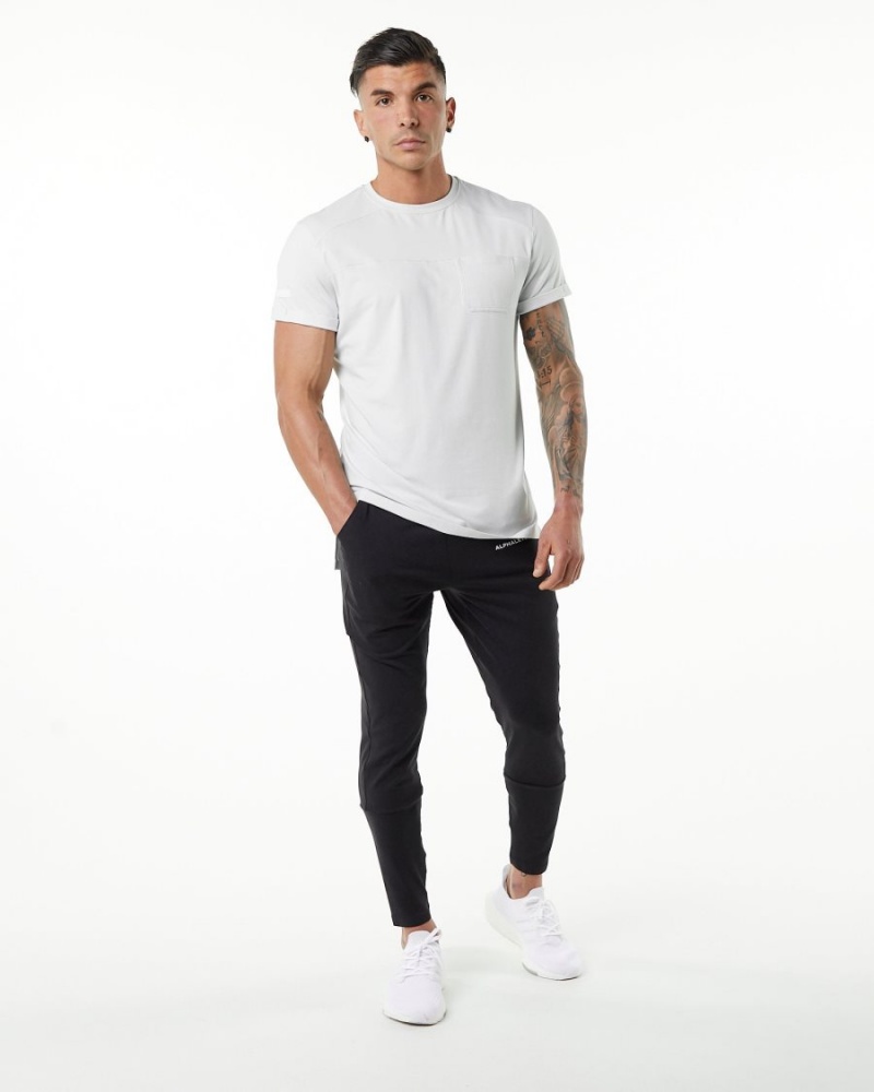 White Alphalete Evo Pocket Tee Men's Shirts | 7231680-KO