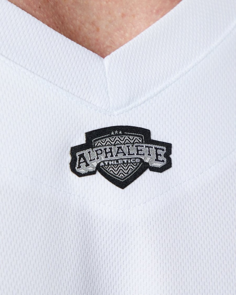 White Alphalete Varsity NFL Jersey Men's Shirts | 6497128-TZ