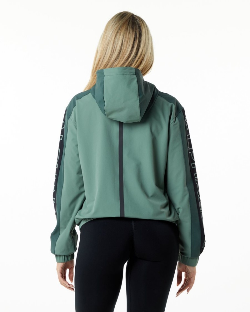 Wild Sage Alphalete Infinity Tech Jacket Women's Jackets | 6724039-VP