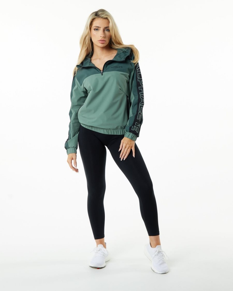 Wild Sage Alphalete Infinity Tech Jacket Women's Jackets | 6724039-VP