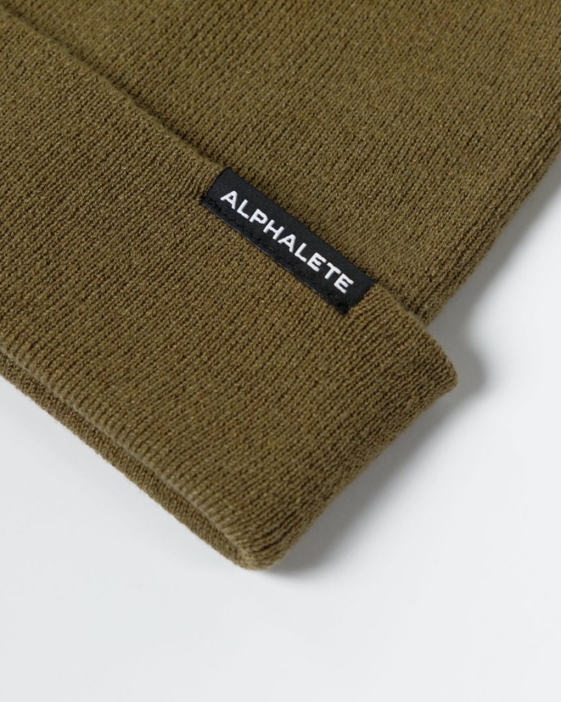 Willow Alphalete Essential Foldover Beanie Men's Accessories | 3872495-UR